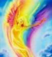 Imagen de Ángel con alas de colores